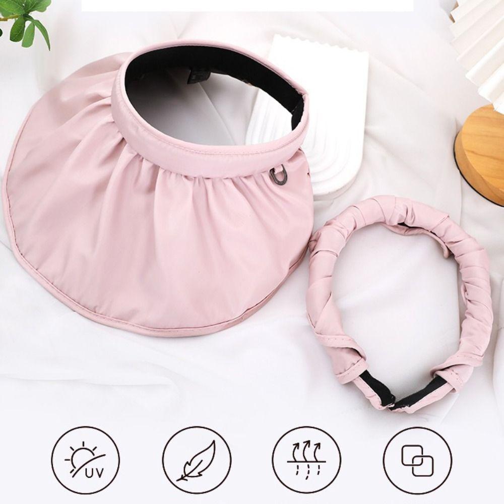 Широкополая шляпа-ракушка от солнца Мягкая пляжная шляпа Повседневная кепка-ведро для девочек