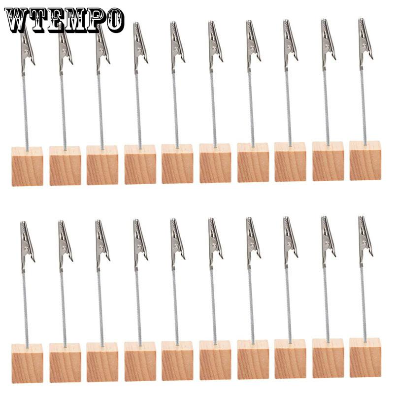 WTEMPO Office Table Place Card Holders DIY Desk Sign Holders Table Number Holder Stands Picture Holders Name Card Holders for Wedding Birthday