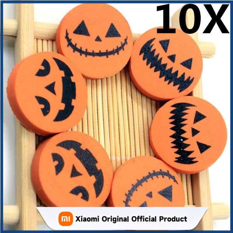 Xiaomi 10Pcs/Set Pumpkin Pattern Halloween Erasers Cute Student Stationery School Learning Supplies Kids Festival Gift