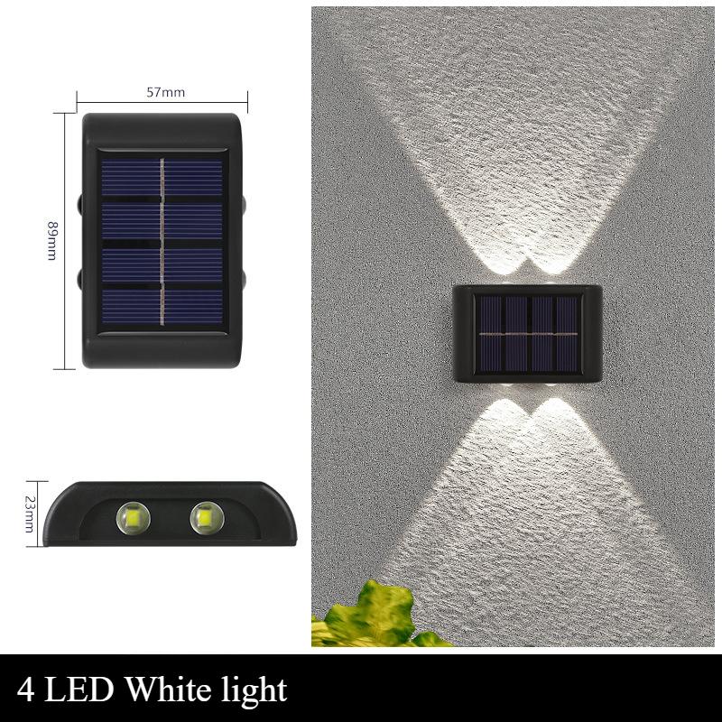 Solar Wall Lamp Outdoor Waterproof Solar Powered Light UP and Down Illuminate Home Garden Yard Decoration Outside Sunlights