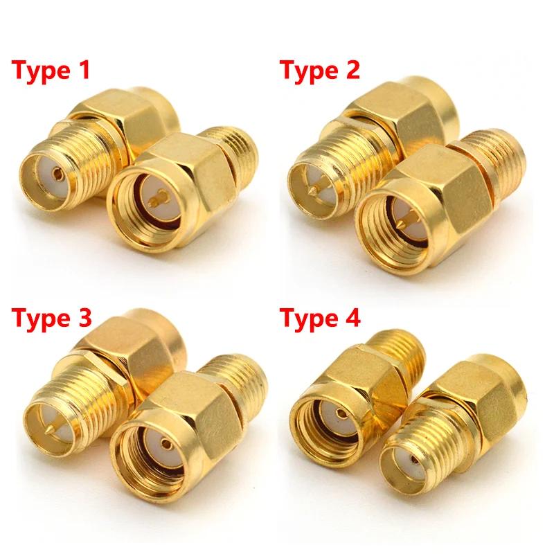 Copper Brass RF SMA to SMA N BNC UHF TNC, RP SMA to PL259 SO239 RF Coaxial Converter Straight Connector