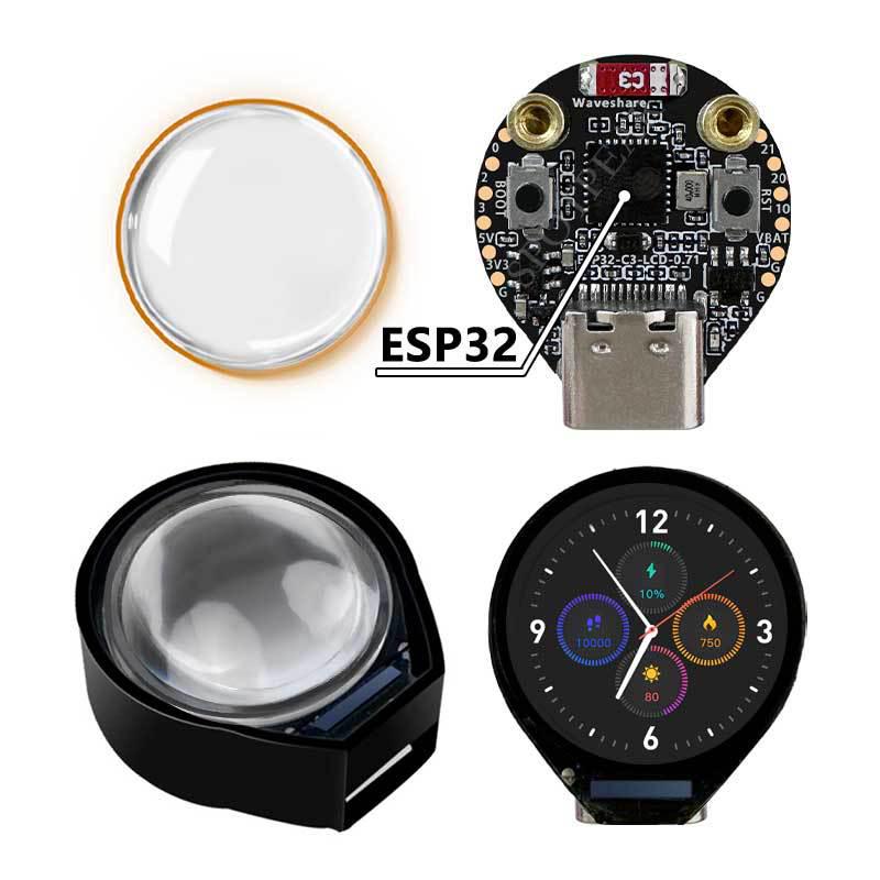 ESP32 C3 0.71" Round 160x160 LCD with SPI Interface for AI Simulation Eyes/Watch