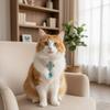Cute Double Layer Pet Pearl Necklace Vintage Adjustable Cat Neck Chain Glamorous Crystal Cat Pearl Collar Pet Show