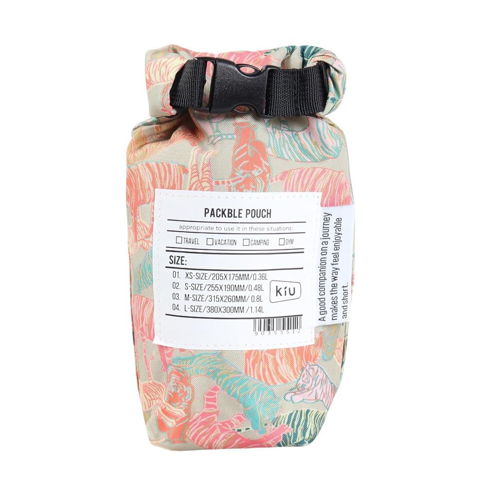 KiU Packable Pouch Unisex Mesh Travel Laundry Storage Perfect for Business Trips and Bright Tiger Set, Pouch, Pouch, Pouch, Lightweight, Washable,