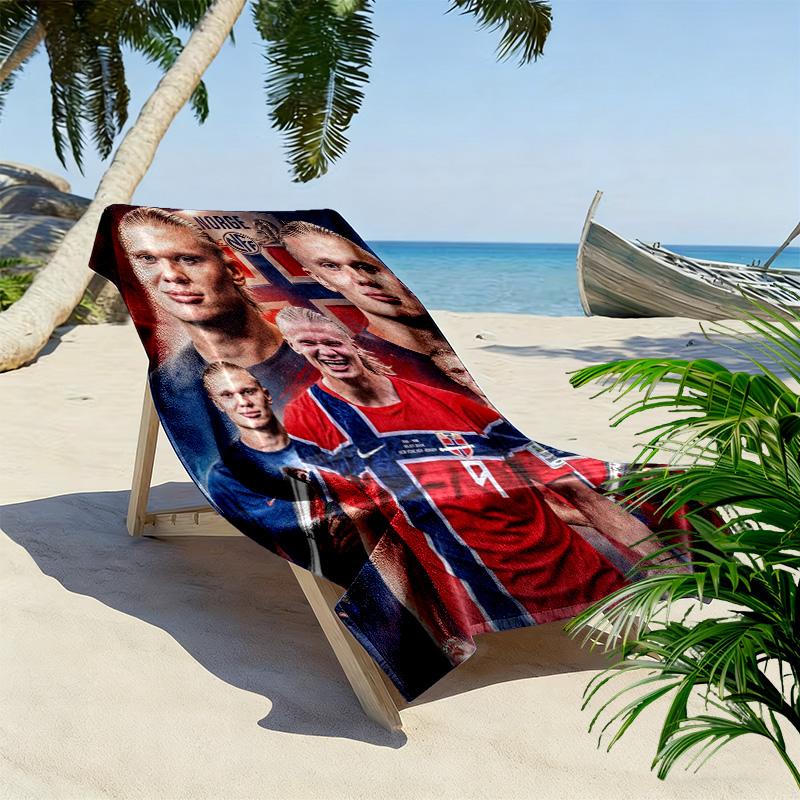 Haaland'S Impact City'S New Star Beach Towel Beach Beach Towel For Vacation Photos Outdoor Pool Towel Seaside Swim Outdoor Picnic Beach Mat