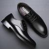 Leather Shoes Men's Korean Version of Business Dress Pointed Autumn British Trend Breathable Black Groom Wedding Shoes Men