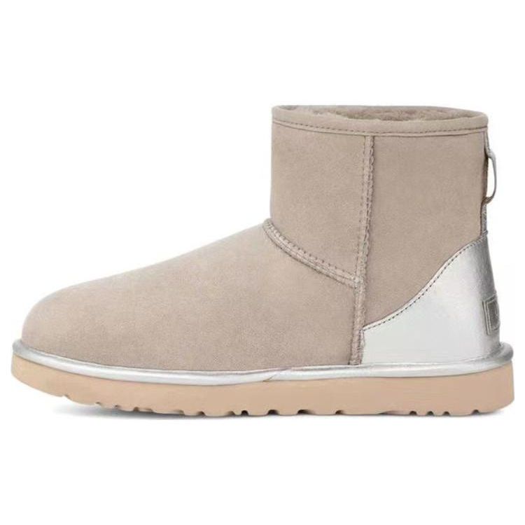 UGG Classic Mini Suede Sheepskin Simple Comfortable Versatile Snow Boots Women Boots Silver Brown 1120872-GOA