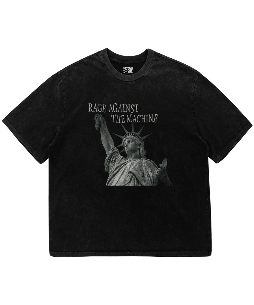 NAVYTEAM Футболка с коротким рукавом, окрашенная пигментом, Rage Against The Machine