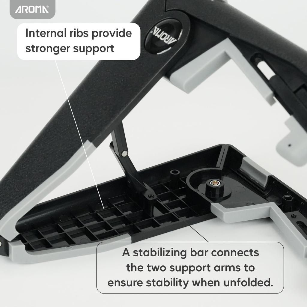 Aroma Folding Ukulele Stand for Small Classic Adjustable Holder for and Violins Instruments, A-Frame Construction, Height, Non-Slip Base, Ukuleles,