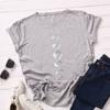 Summer Women's Loose Cotton Printed Lunar Eclipse Picture Round Neck Short Sleeved T-Shirts Women’s