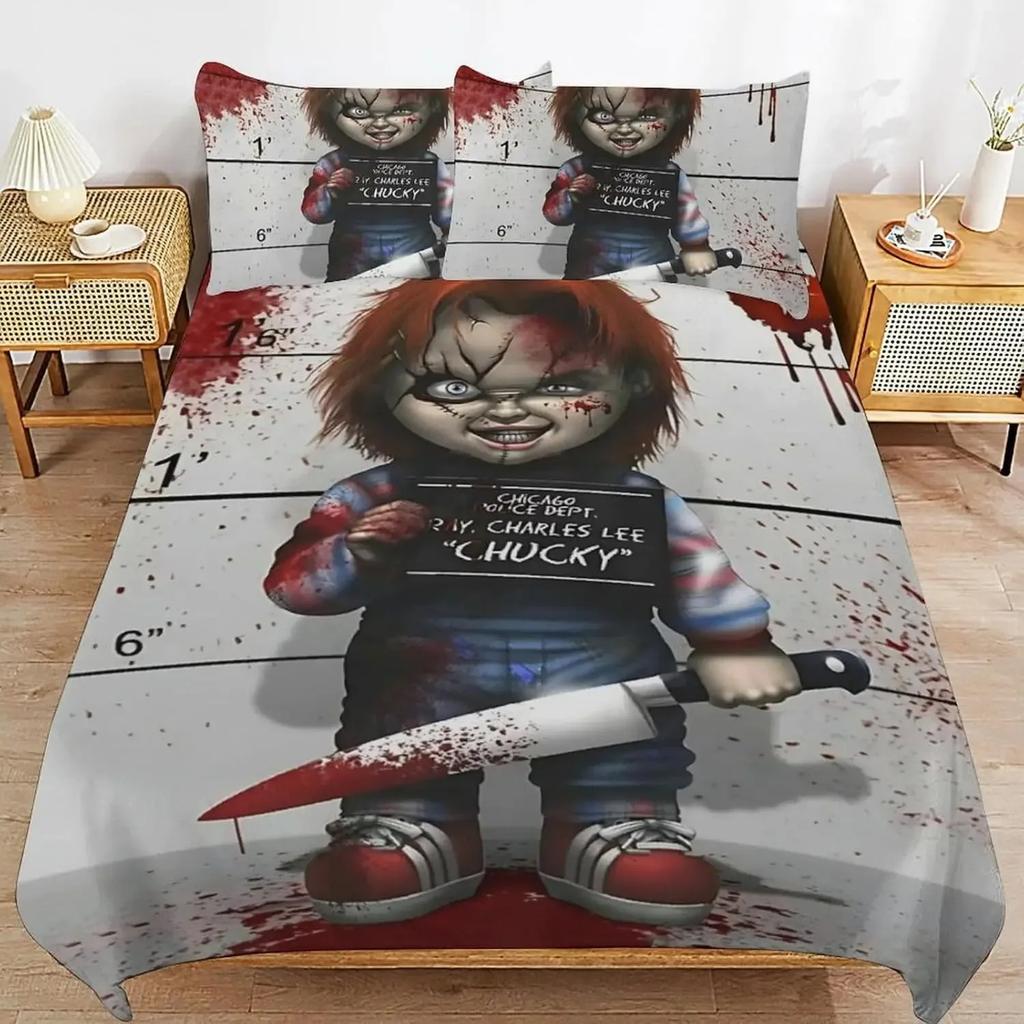 3D Printed C-Chucky Bedding Set 2/3pcs Single/Queen Duvet Cover Pillowcase Bedroom Decoration Teen Adult Boys Girls Gift