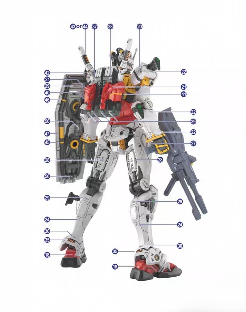 [EVO] HG 1144 Красный Гандам и Белый Гандам Эксклюзивные декали для переноса водой Флуоресцентные детализированные наклейки-слайдеры для воды [Б/У]