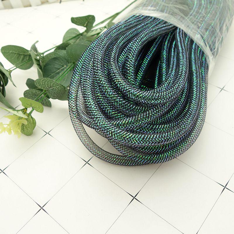 10 м Цветная сетчатая трубка-веревка 4 мм 8 мм Сетчатая трубчатая кринолиновая трубка Свадебное платье Юбка Одежда Сетка Сделай сам Изготовление Ремесленные аксессуары