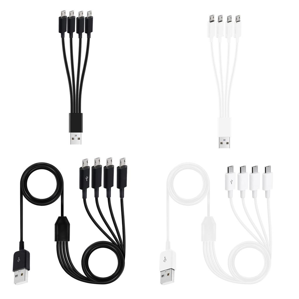 4 в 1 USB-кабель для зарядки. Мультизарядный кабель для нескольких устройств. Заряжает 4 планшета или телефона одновременно.