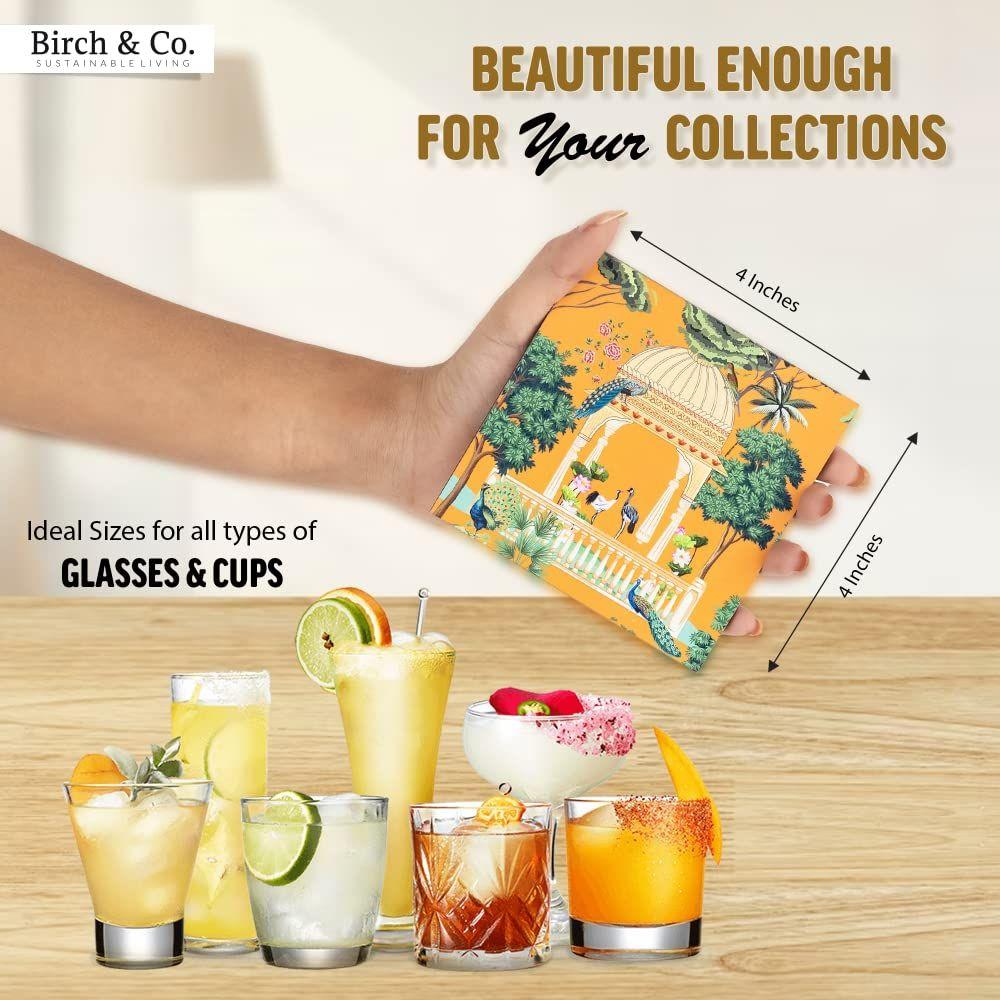 Подставки из кожи - Подставки под чай - Аксессуары для декора обеденного стола - Набор подставок для обеденного стола под горячее - Подставки под чашки, набор из 6 штук