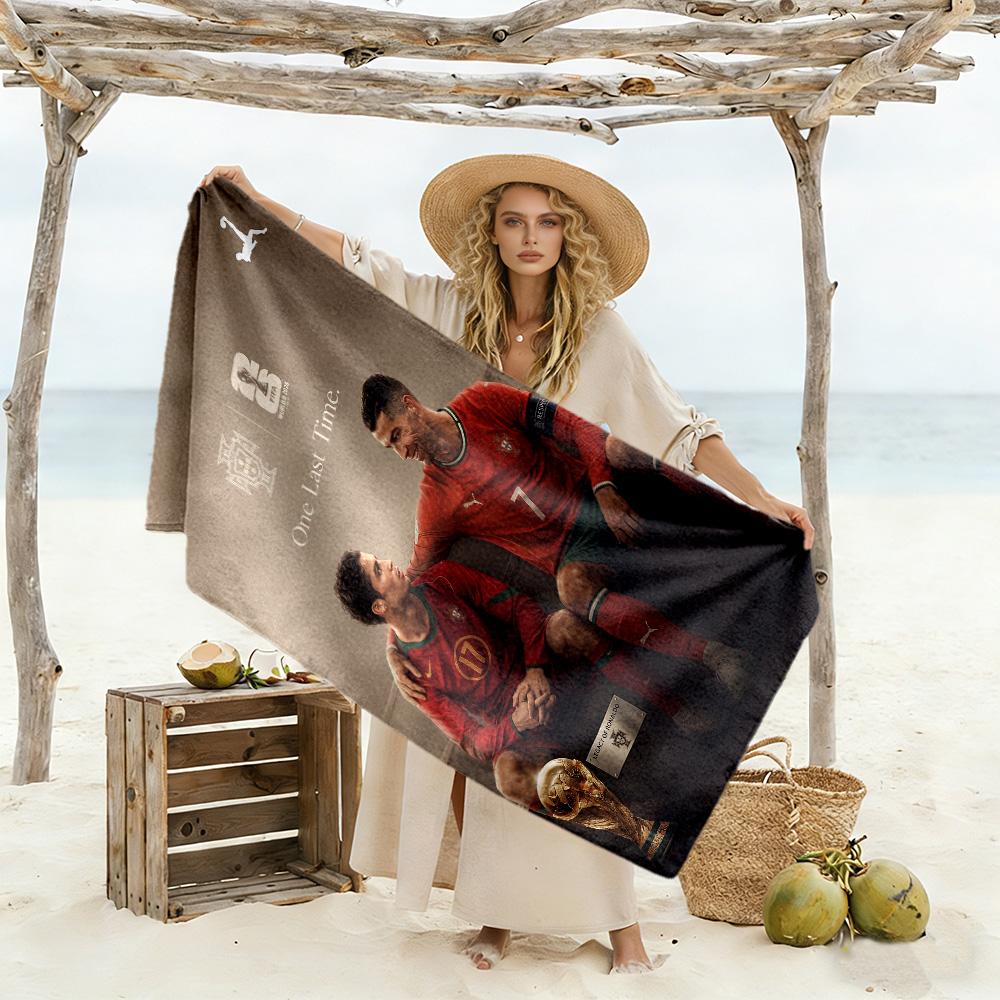 Ronaldo Legacy Continues Beach Towel Super Soft Microfiber Quickdry Fabric Comfortable Lightweight