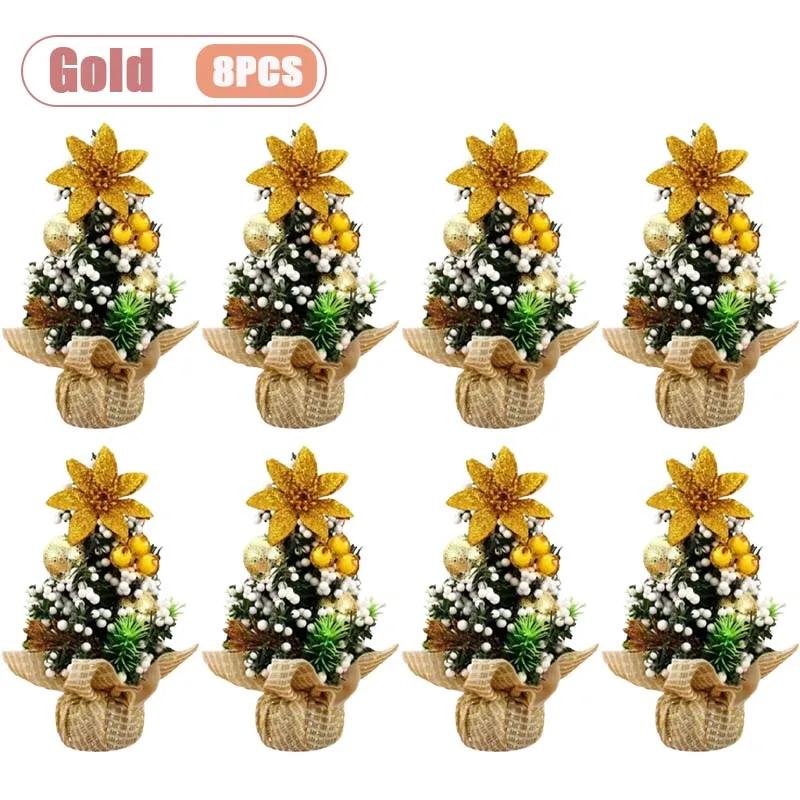Mini Christmas Tree Small Desktop Tabletop Decoration Cute Festive Holiday Ornament for Kids Christmas Gift Winter Home Decor
