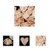100 Scrabble Carreaux Lettre En Bois Noir Artisanat Alphabet Jeux De Jeu Société