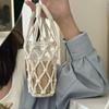 Woven Water Bottle Bags Hollow Out Coffee Cup Holder Foldable Net Bag Cup Cover