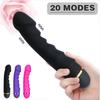 20 режимов вибратор, мягкий силиконовый фаллоимитатор, реалистичный пенис, сильный мотор, стимулятор клитора G-spot, женский мастурбатор, секс-игрушки для взрослых