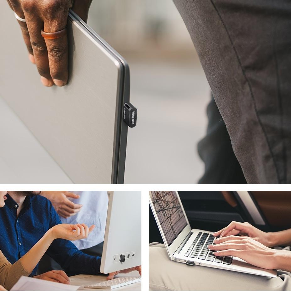 Samsung 128 ГБ Мини Флешка U Диск USB 3.1 Флешка FIT Plus 256 ГБ Флешка 64 ГБ 512 ГБ Металлическая USB 3.2 400 МБ/с Высокоскоростное Запоминающее Устройство