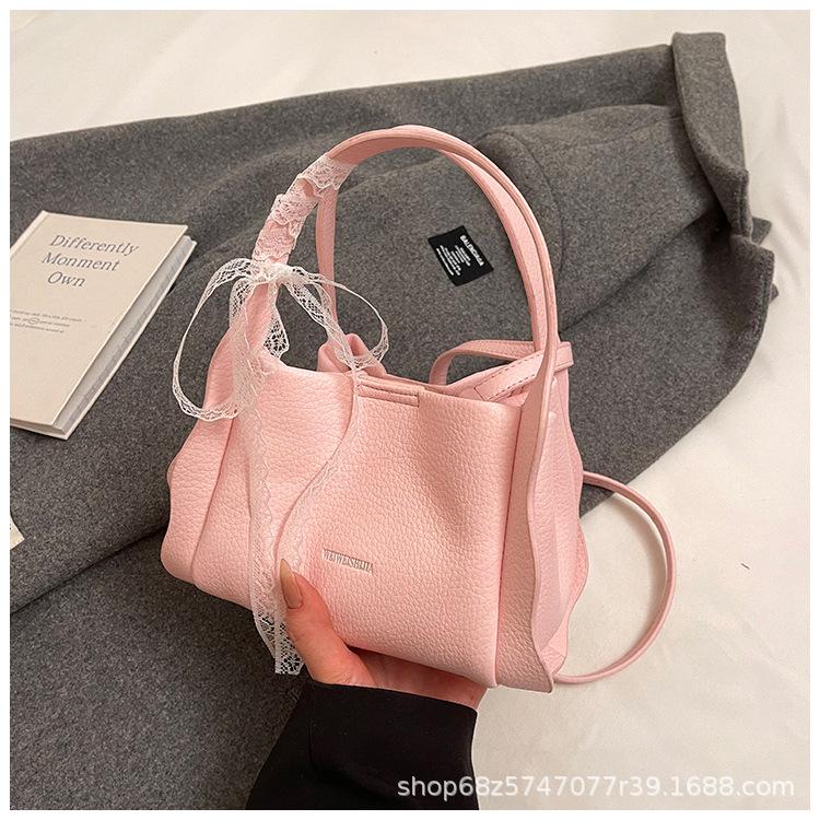 Spring Portable Vegetable Basket Bag Women's Spring Sweet Korean Niche Bucket Bag Guava Shoulder Messenger Bag