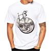 Summer Men Short Sleeve Muntain Bike Mtb Life Style Adventure Travel Drawing Bicycles Tatto T-Shirt White Casual Tops Boy Tees