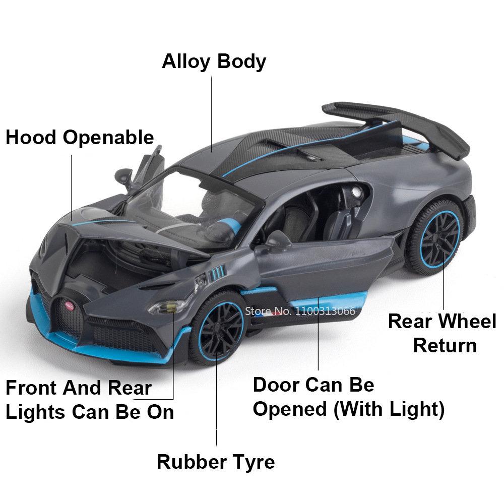 1/32 масштаб Divo, литая под давлением модель автомобиля, игрушечная машина с откатным механизмом, звуком и светом для детей, коллекция подарков для мальчиков и девочек