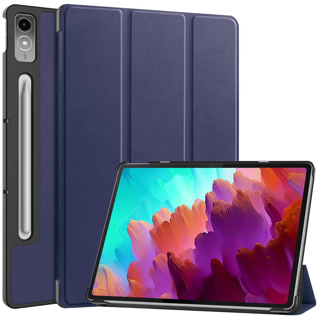 Flip Leather Cover for Lenovo Tab P12 Xiaoxin Pad Pro 12.7 Inch 2023 TB-371FC Ultra Slim PU Tri-Folding Stand Magnetic Smart Case