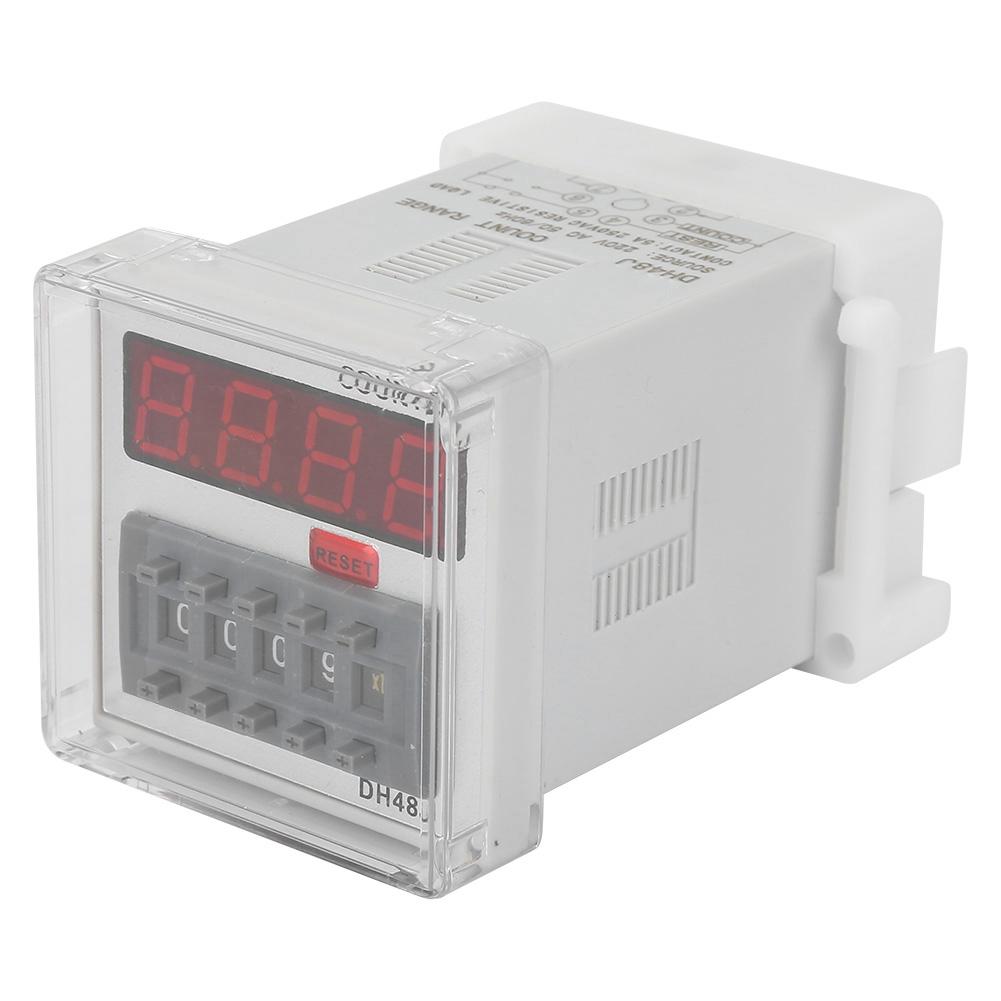 DH48J 220VAC цифровой счетчик реле светодиодный дисплей 1-999900 8-контактный