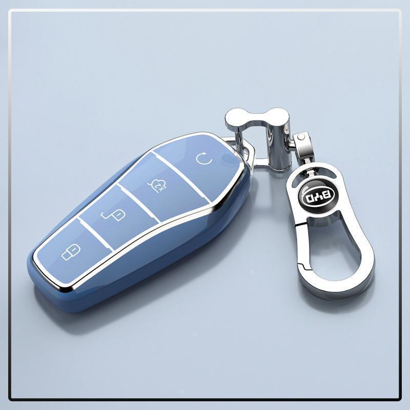Чехол для ключа автомобиля BYD Yuan PLUS 2025 года с высококачественной защитной цепочкой для мужчин и женщин
