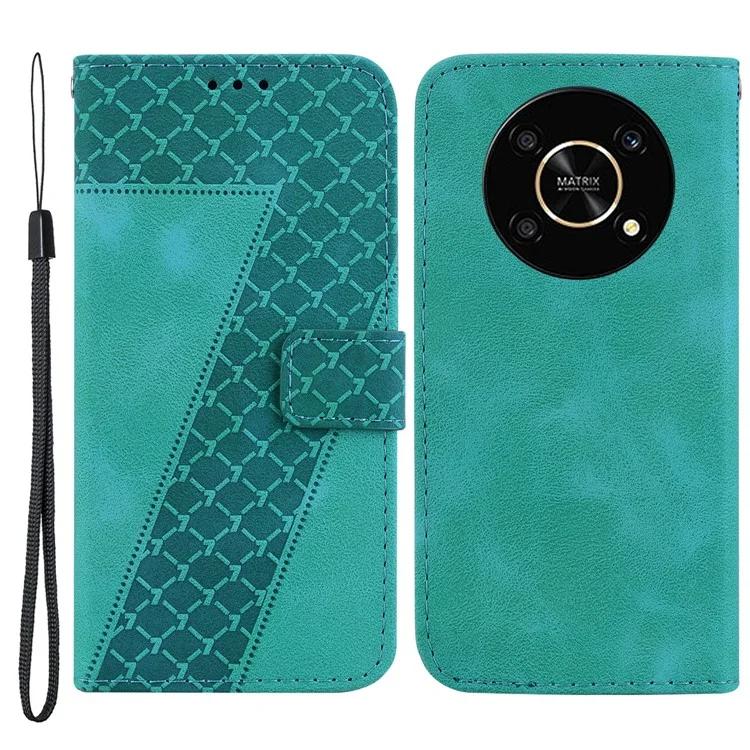 Тонкий кожаный чехол для телефона Honor X9 4G / 5G с откидной крышкой-бумажником и подставкой с принтом в форме 7 форм