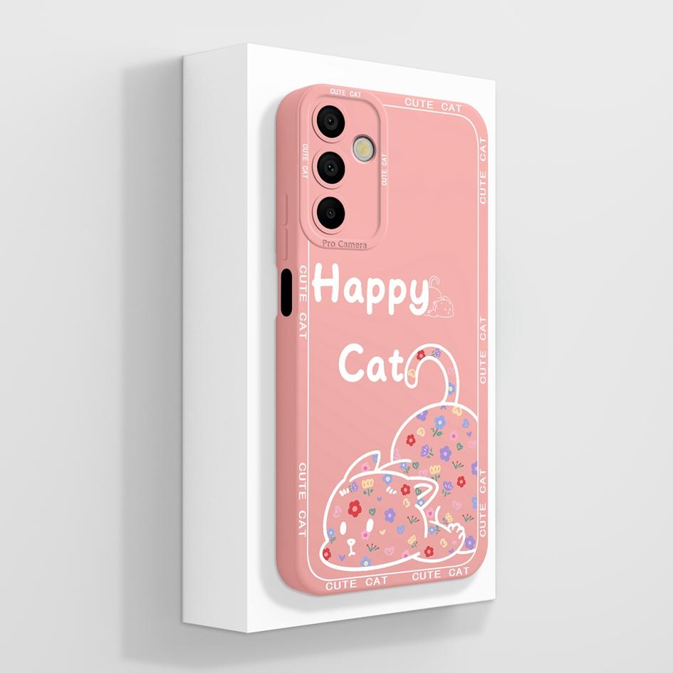 Чехол для телефона Samsung Galaxy A15 A 15 4G 5G. Роскошный модный дизайн. Матовый черный квадрат. Высококачественный мягкий жидкий силиконовый чехол для бампера Samsung.