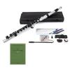 Nuvo Plastic Wind Instrument Flute C Key Student Flute Student Flute Easy Flute Song Collection Set 2.0 Silver/Black