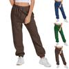 Women's Winter Sweatpants Solid Color Casual Pants Women's Fleece Sweatpants Wide Leg Straight Pants