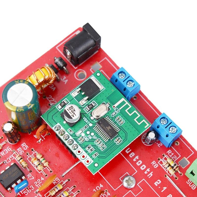 2.1-канальная цифровая плата усилителя, совместимая с Bluetooth, DC12-15V 80Wx3, цифровая плата аудиоусилителя