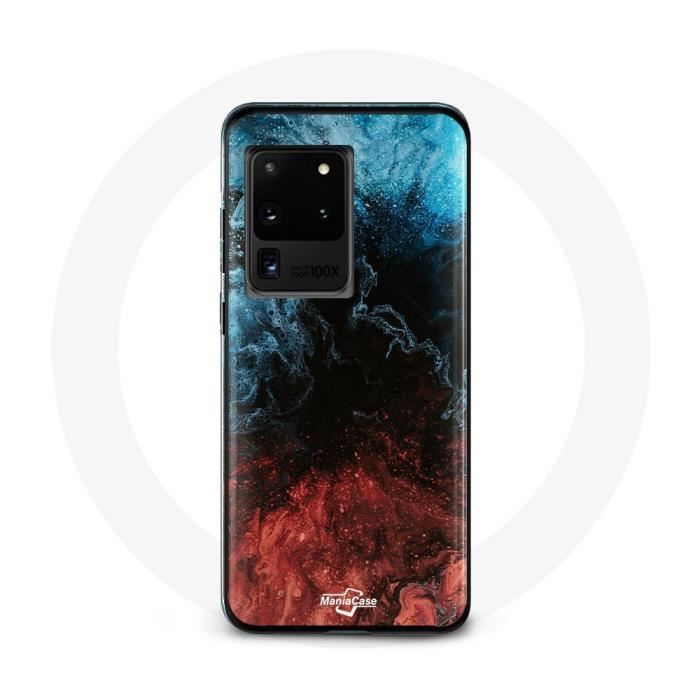 Case for Samsung Galaxy S20 Ultra Abstract Texture Background Red Black Blue