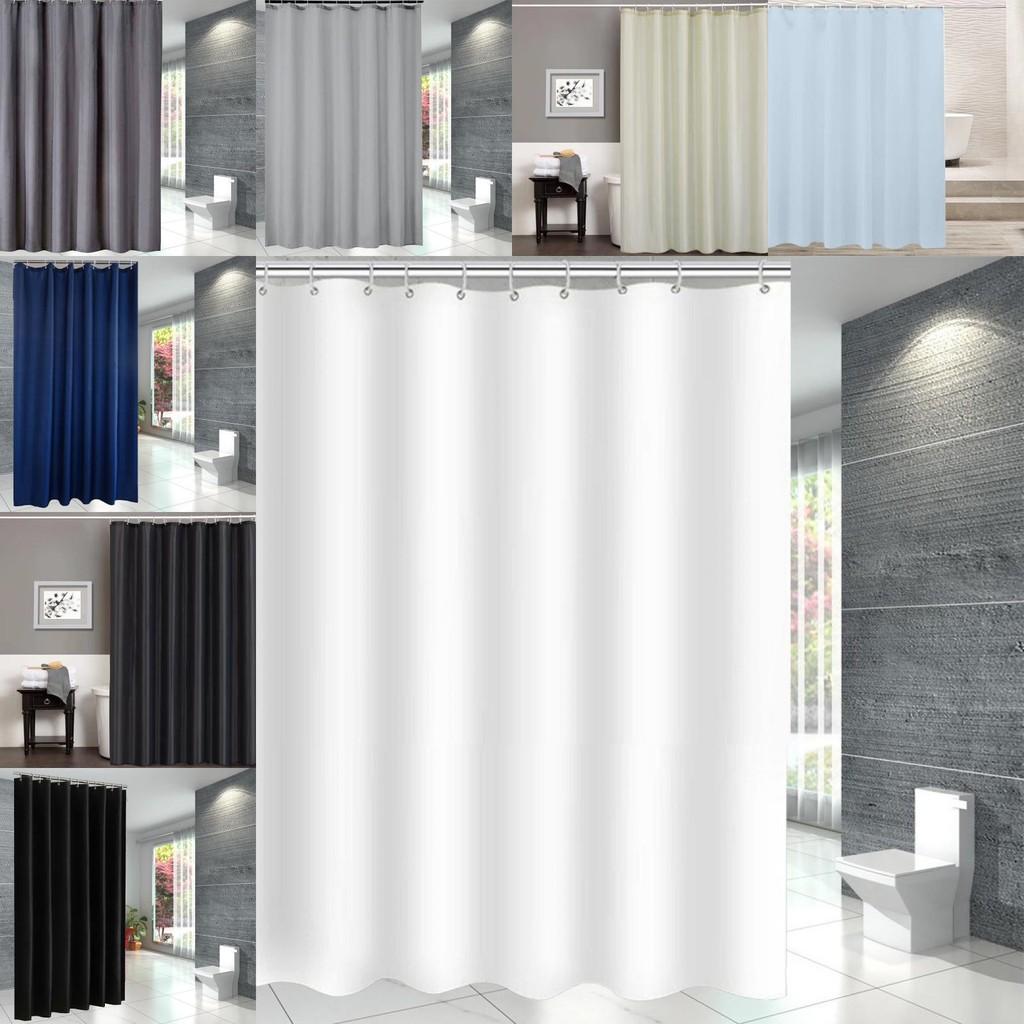 Цвет Однотонный Водонепроницаемый Полиэстер Набор Крючков для Шторы для Душа Для Декора Ванной Комнаты