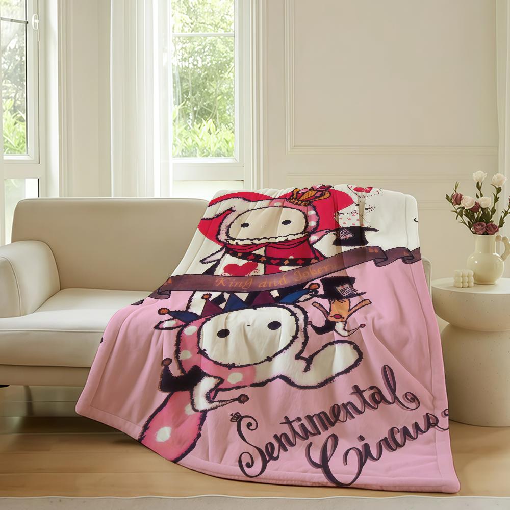 Cartoon cute S-SentiMental C-Circus Blanket For Sofa Office Bed Plane Travel Sleep Read Relax Camping Soft And Warm