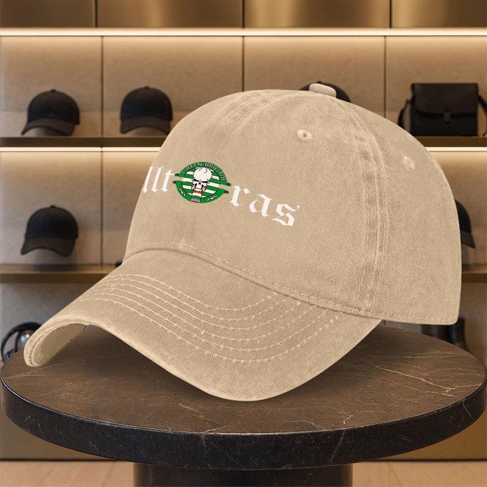 Green Brigade Logo Irish Flag Snapback Cap Adjustable White Piping Unisex Casual Hat Gaelic Ultras Design