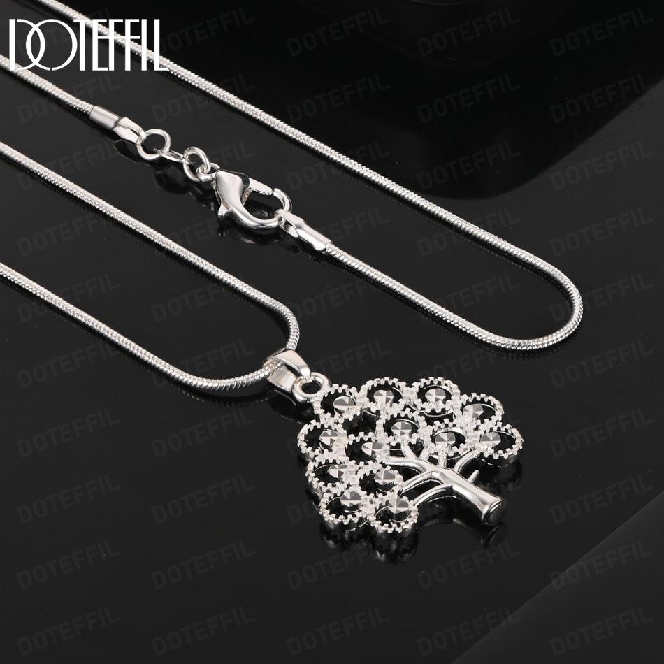 Модное ювелирное изделие из стерлингового серебра 925 пробы, кулон в виде дерева, свадебное ожерелье