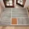 Modern Geometric Wire Loop Door Mat Water Absorbent Dirt Trapper Non-slip Rug for Home Entrance  Hallway