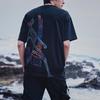 Футболка с коротким рукавом и круглым вырезом Li Ning Graphic Print, мужские топы, цвет черный AHSR359-1