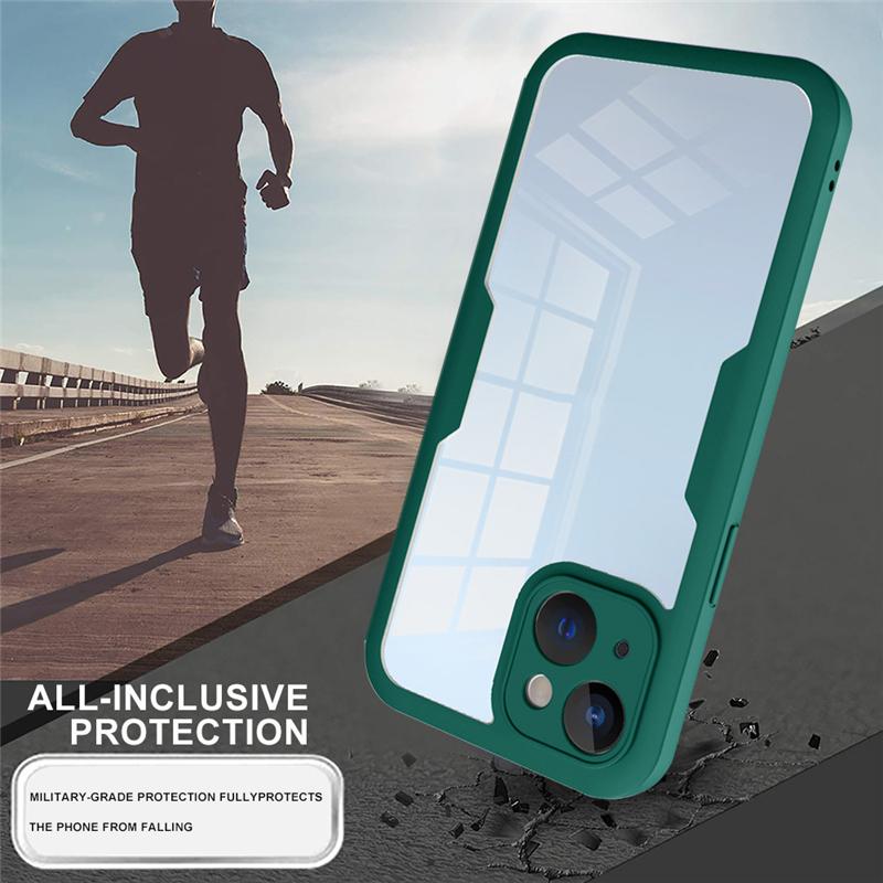 Чехол для телефона для iPhone 14 Pro Max Double 360, полный охват тела, мягкие чехлы для телефонов iPhone 14 Plus Pro Max, прозрачная передняя задняя крышка