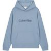 Letter Embroidered Hooded Long Sleeve Loose Sweatshirt Men Sweatshirt Blue 40HM231-CFF