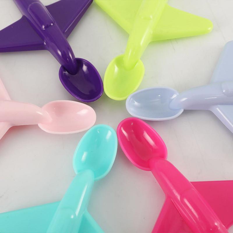 Childrens Airplane Shaped Plastic Spoon With Cute Design For Kids Meals And Gifting