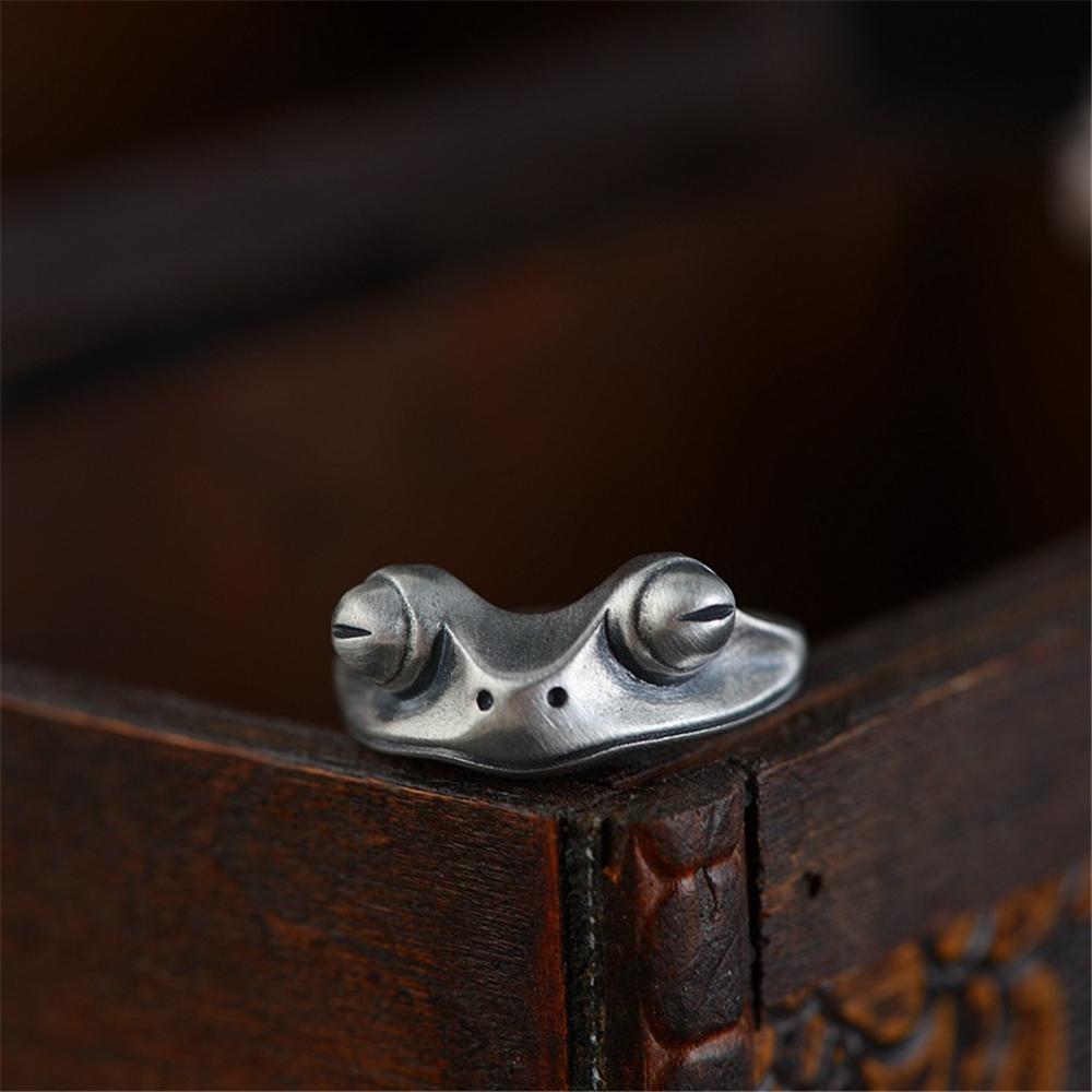 Day Gifts Fashion Lucky Rings Unisex Adjustable Retro Frog Rings Toad Bohemian Creative Animal