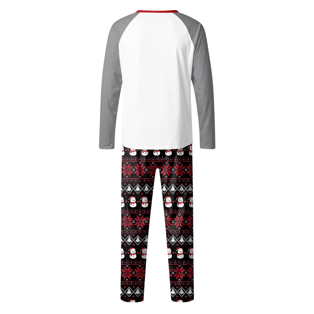 Christmas Day Prints Family Matching Long Sleeve Tops+Pants Set Family Matching Sets