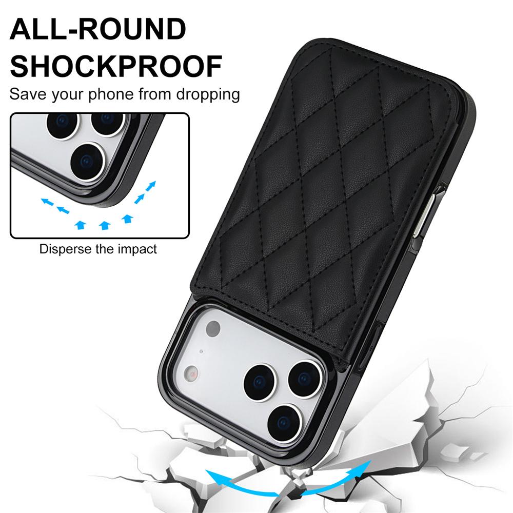 Business Cardbag Artificial Leather Charging Multifunction Shockproof Phone Case for 17 Pro Max 16e 15plus 14 13 12 11pro