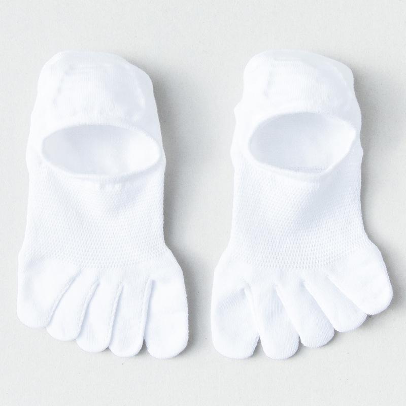 Men's Summer Thin Cotton Five-Finger Socks - Sweat-Absorbent, Non-Slip, Low-Cut, Invisible Mesh Toe Socks